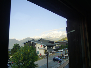 Chalet Mitoyen Centre Station Sauna vue Mt Blanc