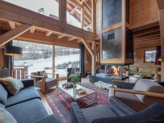 Spacieux chalet pour 15 à Combloux avec sauna et terrasse